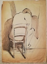 Innocente Salvini 1889-1979 Disegno a china