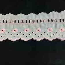 Pizzo merletto passanastro san gallo in cotone 7 cm sangallo smerlato 43468/A