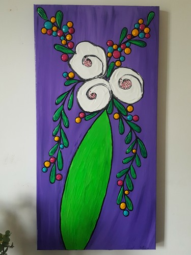 Quadro moderno dipinto mano - quadro,