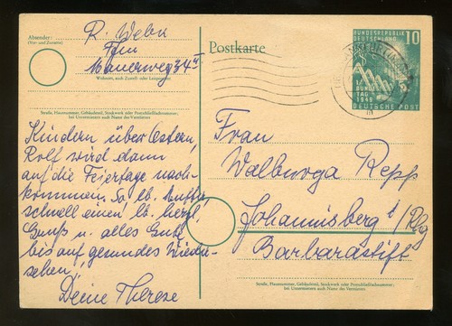 Bund pso1 intero postale - pso1,