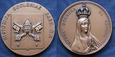 MEDAGLIONE COMM.VO LORIOLI HISTORICA ECCLESIAE SAEC.XX° NOSSA SENHORA  DA FATIMA