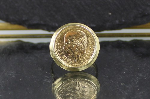 Anello con moneta - anello, in