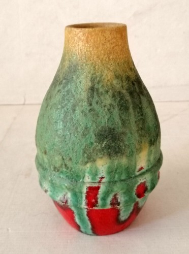 Vaso ceramica policroma con - in,
