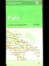 PUGLIA CARTINA STRADALE 1:200000 AA.VV. TOURING CLUB ITALIANO 1994