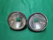 FANALI ANTERIORI PICCOLI FIAT 850 SPORT COUPE 2 SERIE CARELLO + CORNICI CROMATE 