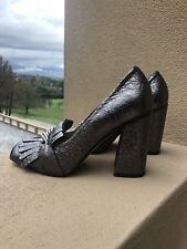 Mocassini Con Tacco N 36  Argento