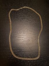 Collana da uomo in oro 14 kt con timbro Miami catena cubana 24 pollici " 5 mm placcata oro