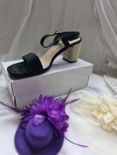 Sandali neri finta pelle