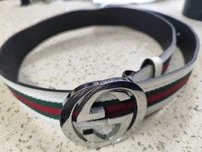 Cintura Gucci GG argento