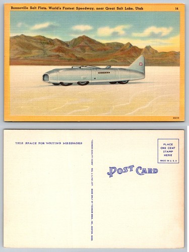 Cartolina bonneville salt - bonneville,