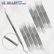 25 Pezzi Sonda Dentale #5 Explorer Doppia Estremità Strumenti per Protesi Grado Tedesco