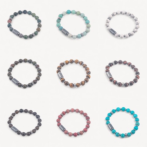 Men natural stone - men's, bracelet