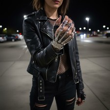 Donna Argento Metallo Mano