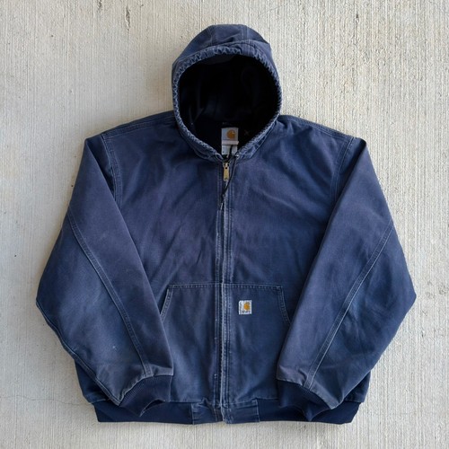 Carhartt blue hooded - work, wear