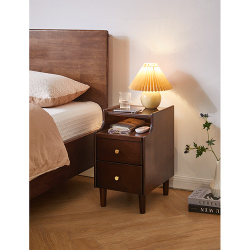 Comodino legno massello con - comodino,