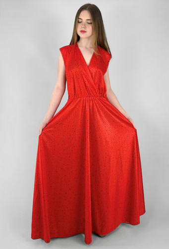 Maxi abito smanicato - , vintage