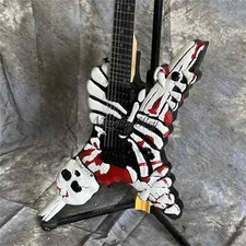 Pickup 2H Chitarra Elettrica Alta Qualità 6 Corde Death Metal White Skull Bone