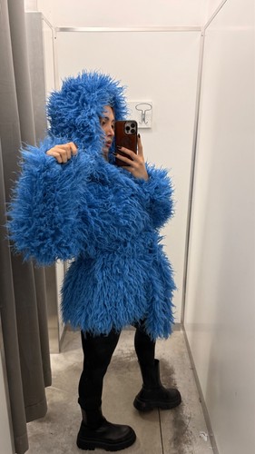Cappotto shaggy blu - "shaggy",