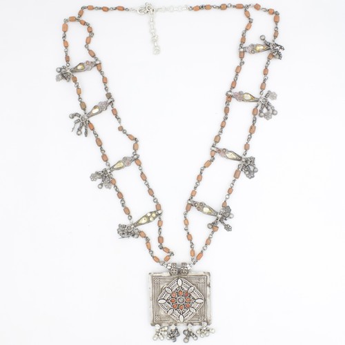 Collana corallo antico - , doppio