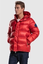 CANADIENS Uomo-Piumino sportivo con cappuccio Mod.Lab 22/M-Col. ROSSO brillante