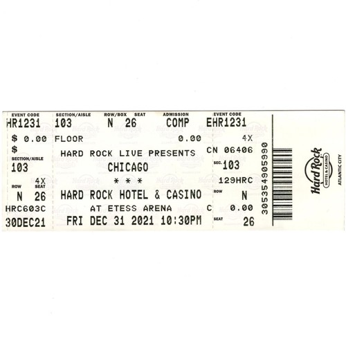 Biglietto concerto chicago - biglietto,