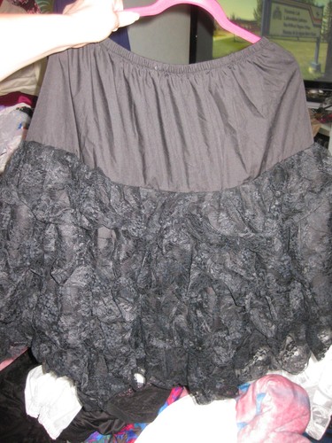 Sottoveste pizzo nera - sottoveste,