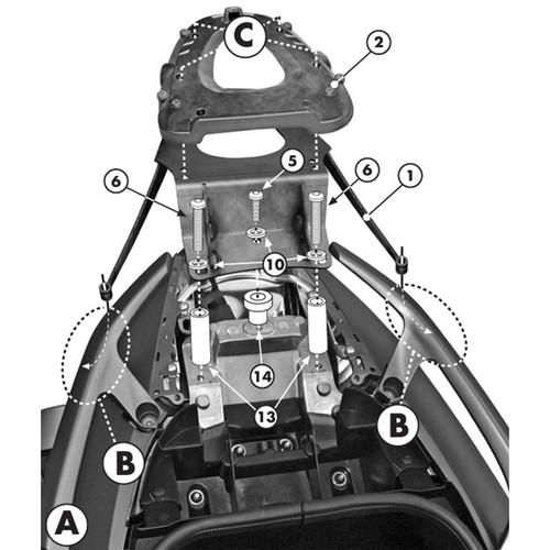 Staffa bauletto givi monolock - staffa,