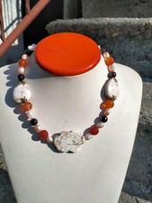 Collana Girocollo In Pietre Naturali Di Alta Qualità E Perle Di Fiume Naturali 