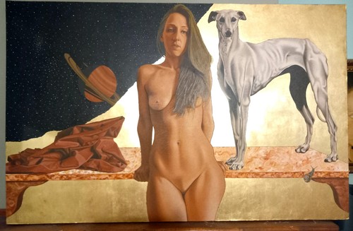 Quadro dipinto olio tavola - su,