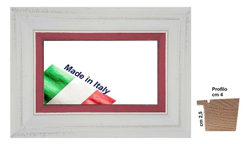 Cornice shabby rigo rosso - rigo, in