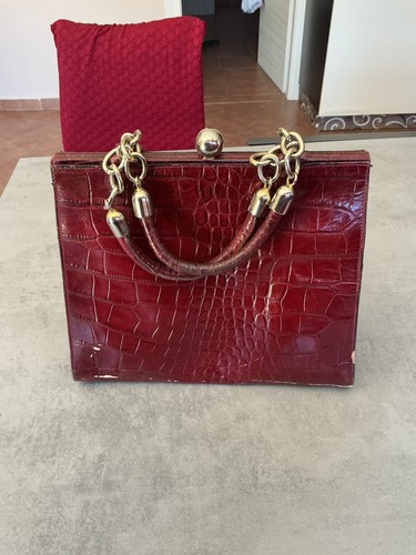 Borsa coccodrillo vintage - coccodrillo,