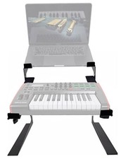 Rockville Doppio Ripiano Portatile + Supporto Controller per Tastiera Novation IMPULSE 25