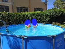 piscina fuori terra usata con filtro a sabbia nuovo, diametro 3,66 m altezza 1m