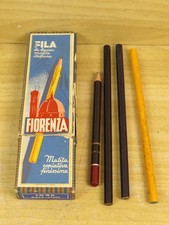 vecchia SCATOLA E MATITE COPIATIVE FILA FIORENZA 1038 nero viola vintage di