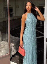 ZARA HALTER ABITO MIDI CON