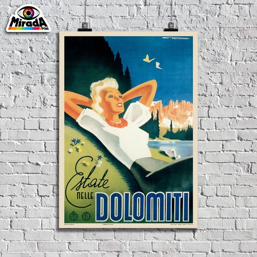 Poster vintage estate dolomiti - vintage,