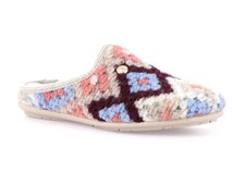 GRUNLAND CIABATTE IN MAGLIA DONNA INVERNO CI3181  FAYE BEIGE - MULTI