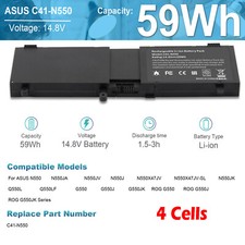 59Wh Battery C41-N550 For ASUS