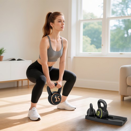 Set kettlebell tre - tre, con