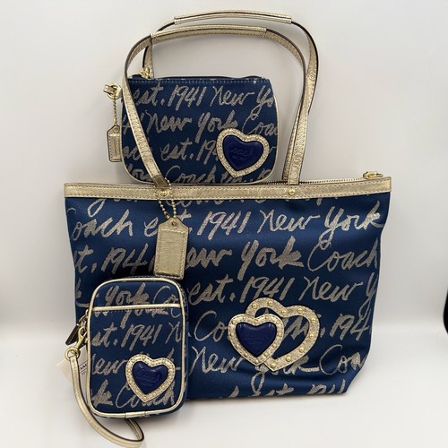 Coach poppy script - poppy, lurex