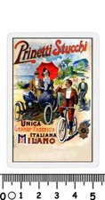 calamita pubblicitaria prinetti stucchi fabbrica automobili biciclette bici auto