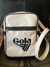 Gola Bronson Leather Bag Medium White & Black