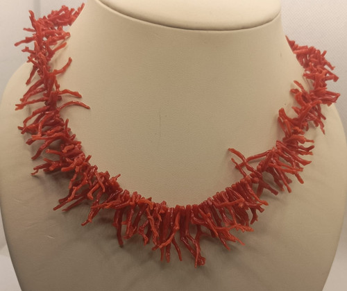 Collana rami corallo rosso - collana,