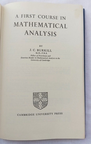 Primo corso analisi - un, di