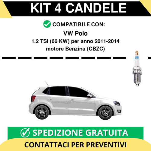 Kit candele per polo 1 - polo, 1.2