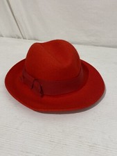 cappello rosso da donna vintage retrò made in ITALY pura lana anni '60 elegante