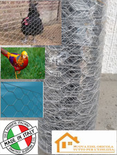 50mt Rete tripla torsione 51/6 Zincata metallica recinzione h 100 voliera polli