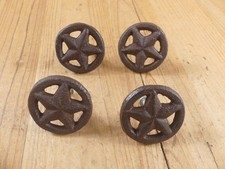 Pomello armadio 4 cassetti estraibili anello stella Texas Western ghisa ferramenta rustica 