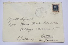 POSTE ITALIANE FRANCOBOLLO RARO   SU BUSTA CENT. 50 REGNO D'ITALIA 1927.