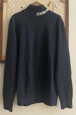 GCDS dolcevita uomo logo sul collo Blu Taglia M